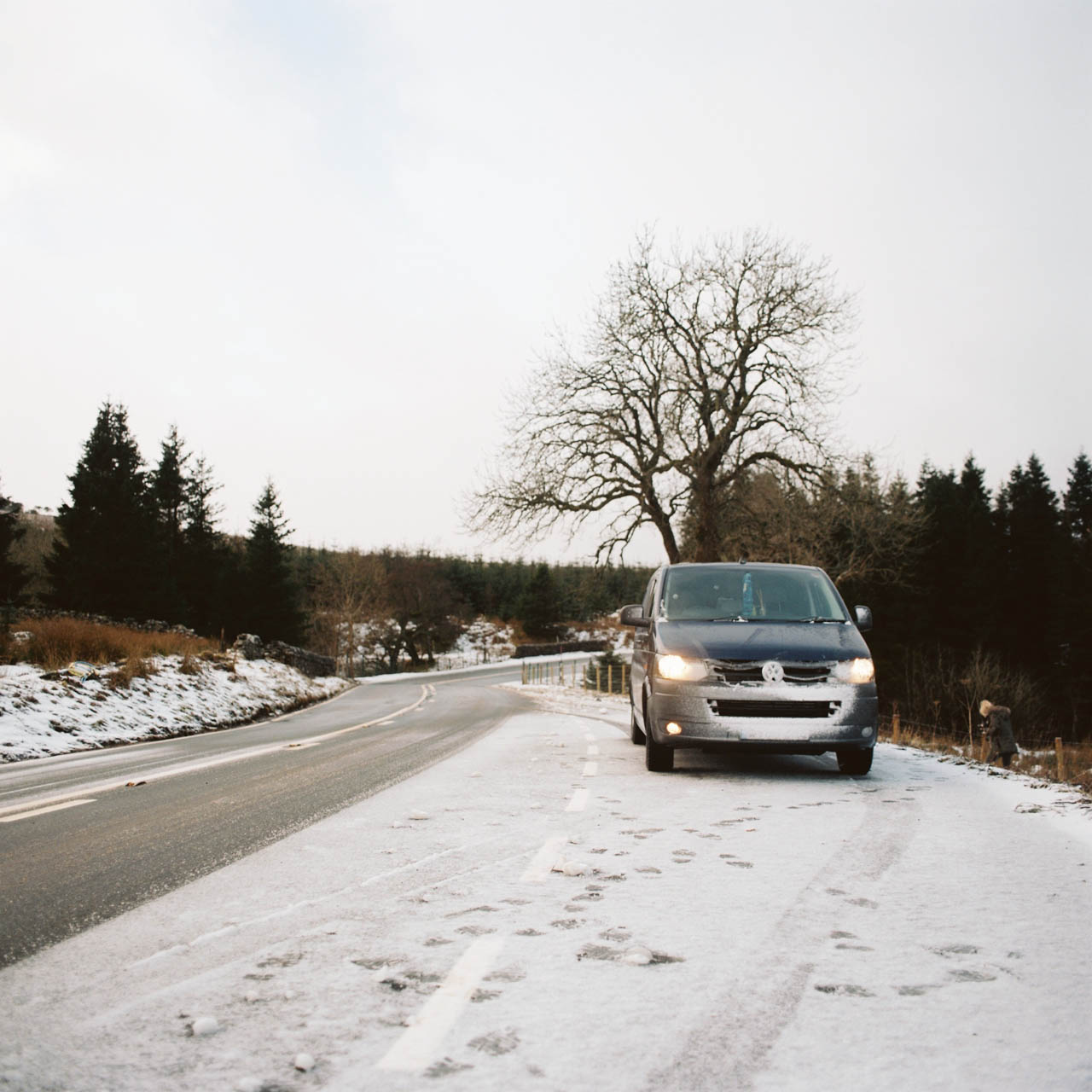 Van in the snow