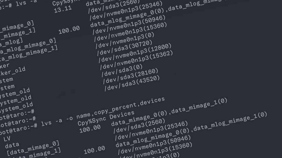 Moving Ubuntu from SSD to NVMe (mostly online) with LVM